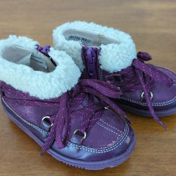 Clark's toddler purple Maxi Moon Girls First Boots toddler little kids size 5 - Picture 4 of 6